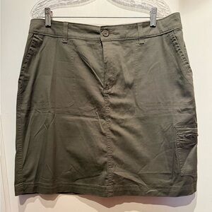 Lee Riders Skirt in Olive Green with Pink Waistband